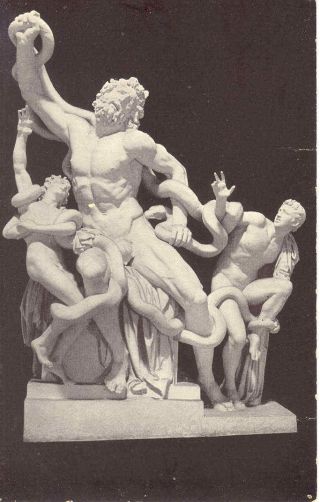 Chicago Il Laokon Of Troy Sculpture Postcard P5384