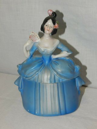 Madame Pompadour Erphila Dresser Half Doll Powder / Trinket Box Germany
