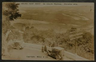 Rppc Real Photo Postcard Of Grand View Point On Lincoln Highway Pa.  Juniata Co.
