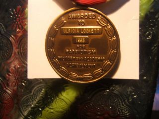 Daughters Of The American Revolution ROTC Medal AWARDED TO ULRICIA LOCKETT 1993 3