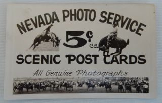Real Photo Advertising Scenic Postcard: Nevada Photo Service 5 Cents Ea.