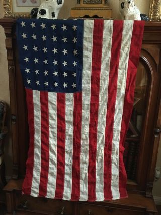 Antique 48 Star Us American Flag Valley Forge 3’x5’