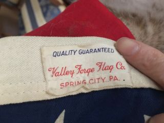 Antique 48 Star US American Flag Valley Forge 3’x5’ 4