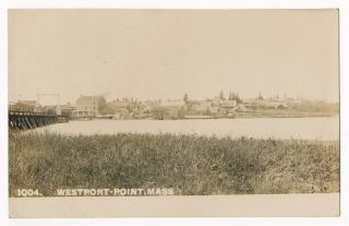 Panoramic View Of Harbor,  Westport Point,  Massachusetts Ca.  1910 Rppc