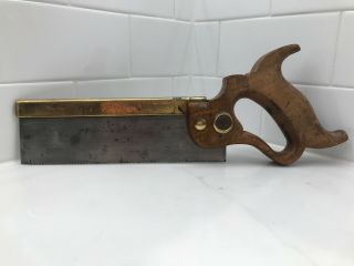 Vintage Antique Henry Disston & Sons Backsaw Back Hand Saw 8 Inch Blade