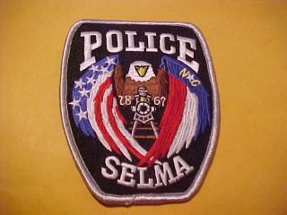 Selma North Carolina Police Patch Shoulder Size