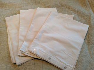 Vintage Cotton 4 Pillowcases 30x24 Off White,  Plus 2 Other Ones