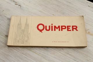 Vintage French Post Cards Sepia Booklet Quimper 15 Carte Postal Mixed Media Art