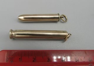 TWO ANTIQUE GOLD CASED PENCILS early 20th CENTURY 4