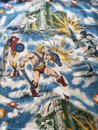 Vintage 1983 He - Man Motu Twin Fitted Bed Sheet