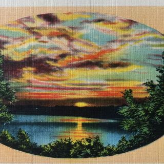 Sunset Linen Uncirculated Postcard