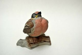 Edward Marshall Boehm Porcelain Fledgling Red Poll Bird Figurine,  4 " H.  1955,  Mt
