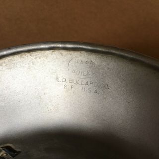 Vintage E.  D.  BULLARD CO.  S.  F.  USA.  HARD BOILED “Roughneck” Aluminum Hard Hat 5