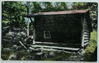 Postcard Open Camp Cabin At The Antlers Racquette Lake Aka Raquette Ny 1900 