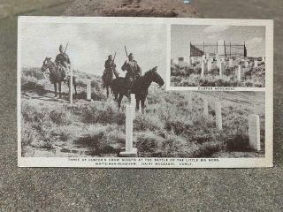 Antique Rppc Postcard Crow Native American Indian Little Big Horn Custer Montana