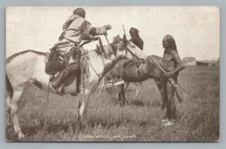 Horn Weasel—sign Talker—antique Indian—sign Language Great Falls Montana 1910s
