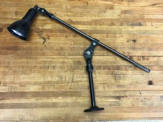 Vintage Wall/table Mount Articulating Industrial Shop Work Bench Lamp Light