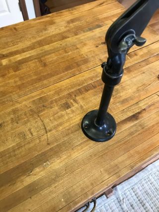 Vintage WALL/Table MOUNT Articulating Industrial Shop Work Bench Lamp Light 4