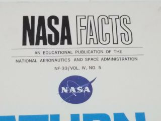 NASA Facts 1967 Saturn V 5 Education Poster NF - 33 US Government Printing Office 2