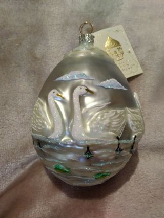 Rare 2000 Patricia Breen 2036 Seven Swans Swimming Christmas Ornament 5.  5 "