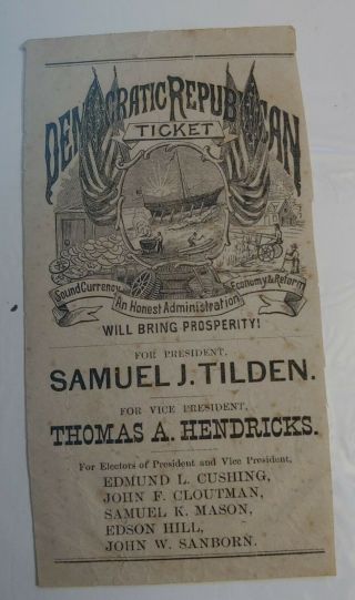Tilden & Hendricks Republican Ticket