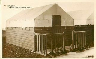 Rp Squires Gate Blackpool Holiday Camp Chalet Tent Lancashire Real Photo C1920