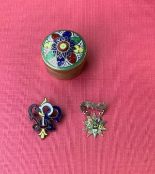 Antique Order Of The Eastern Star Lapel Pins C Clasp