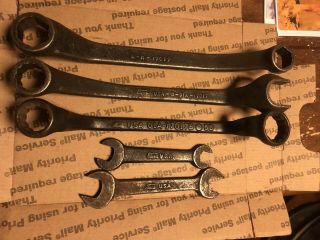 Vintage Ford Script Model T,  A Wrenches 5 Old Car Auto Wrenches Antique Tools