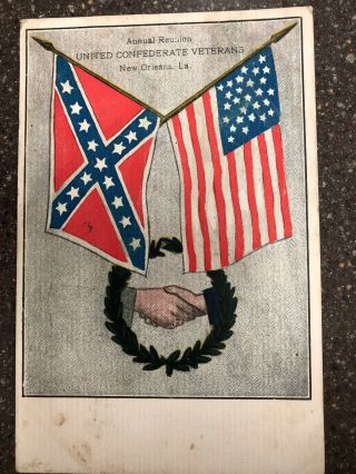 Rare Postcard: Annual Reunion United Confederate Veterans 1906