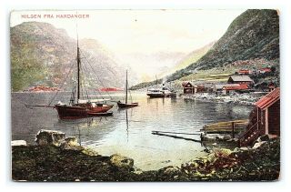 Vintage Postcard Hilsen Fra Hardanger Norge Norway 1926 Christmas Stamp C22