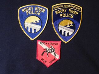 Rocky River Ohio Police Patches 3 Patches