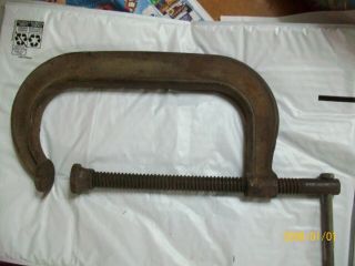 Antique Vintage J.  H.  Williams Dropped - Forged In U.  S.  A.  No.  408 Deep Throat Clamp