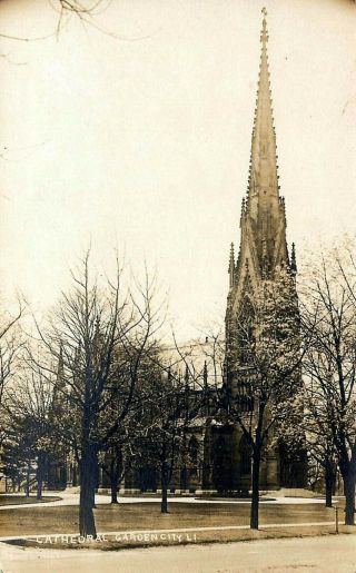 York Photo Postcard: Cathedral Of The Incarnation,  Garden City Li,  Ny