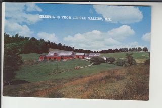 Chrome Greetings From Little Valley Ny York