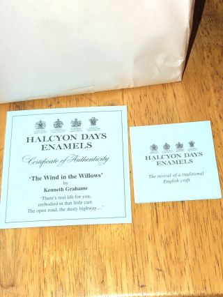English Enamel Trinket Box 285 Wind And The Willows 32/250 Wagon Halcyon Days 3