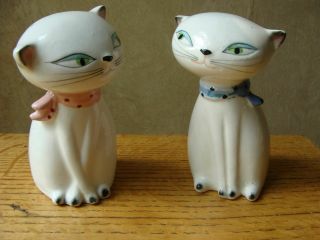 Vintage Holt Howard Boy And Girl Cat Shakers 1958