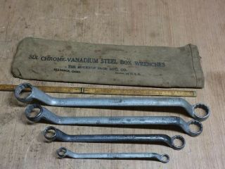 Rare Vintage Buckeye Double Boxed End Wrench Set With Case