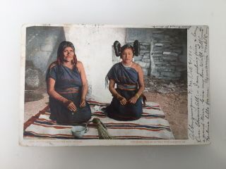 Moki Indian Mother And Daughter 1910 Native American - Hopi