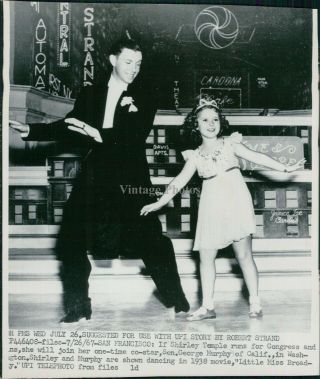 1967 Wire Photo Actress Shirley Temple George Murphy San Francisco Ca 8x10