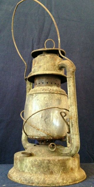 Antique Vtg Lantern Dietz No 2 D Lite Made In Usa Globe Clear Never Painted