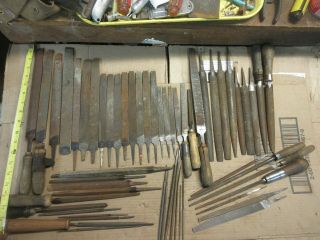 56 Metal & Wood Files Arcade Heller,  Black Diamond,  Old Blacksmith Tools