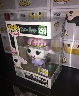 Sdcc 2017 Funko Pop Rick And Morty Tinkles/ghost In A Jar Gitd Rare Exclusive