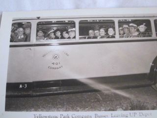 1940 Yellowstone National Park Photo Postcard Bus 401 Rpp