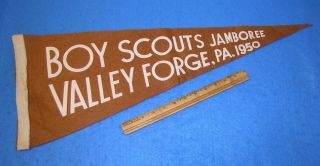 Vintage 1950 Boy Scouts Jamboree Felt Pennant Valley Forge Pa Bsa