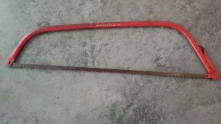 Vintage Sandvik Large Red Metal Buck Bow Saw 36 " Blade