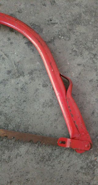 Vintage Sandvik Large Red Metal Buck Bow Saw 36 