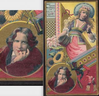 Oscar Wilde 1880s Neilsons Secret Mm Marie Fontaine Freckle Cure Buffalo Ny Card