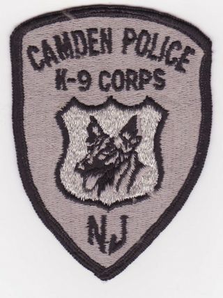 Nj Police Patch - Camden City Police Nj - K9 - Defunct