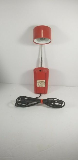 Vintage Tensor Cricket Desk Lamp Mid - Century Modern Orange 6100