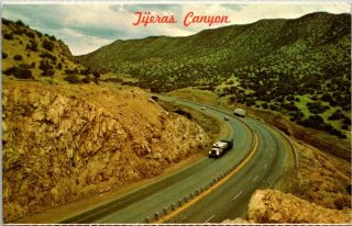 Postcard Mexico Nm Albuquerque Scenic Tijeras Canyon & Us Highway 66 H - 9
